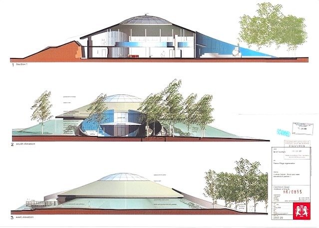 Dobwalls Adventure Park, Cornwall showing the proposed art centre and conference facility