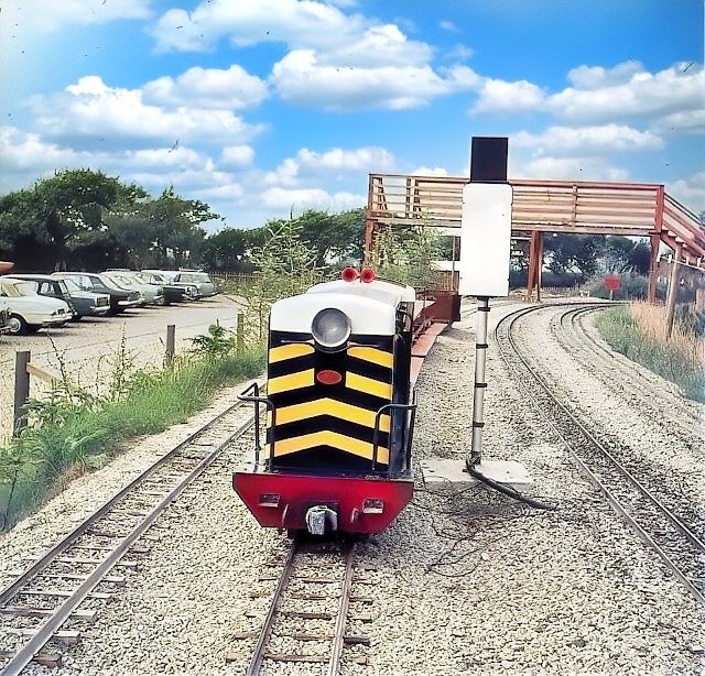 Dobwalls Forest Railroad seen during the early 1970s showing the American switcher