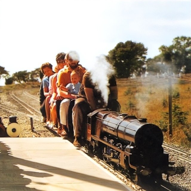 Duchess steam loco running at Dobwalls Adventure Park, Cornwall 1970