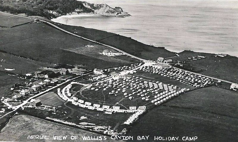 vintage aerial view of Wallis cayton bay holiday camp