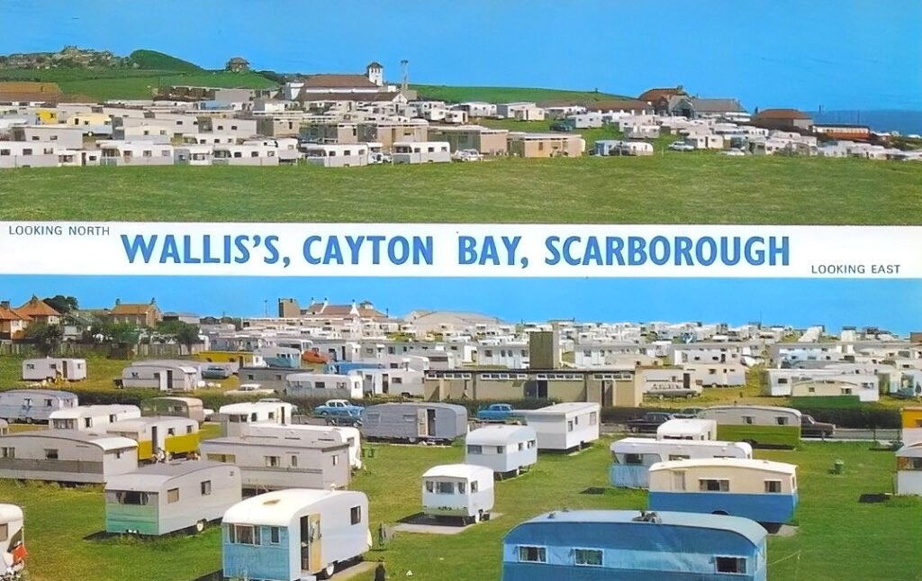 Wallis’s Cayton Bay Holiday Park 1970s postcard showing Wallis’s Cayton Bay Holiday Park