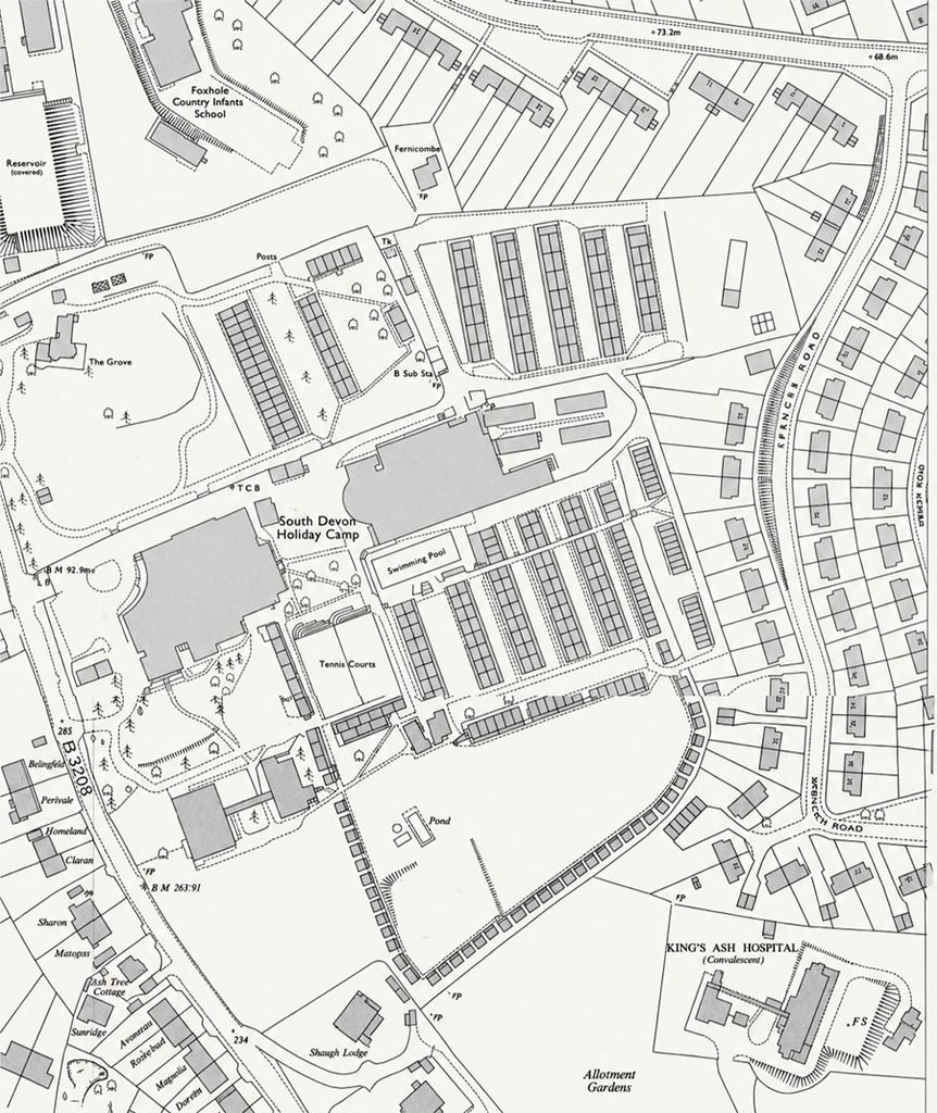 Map of pontins south Devon Holiday camp