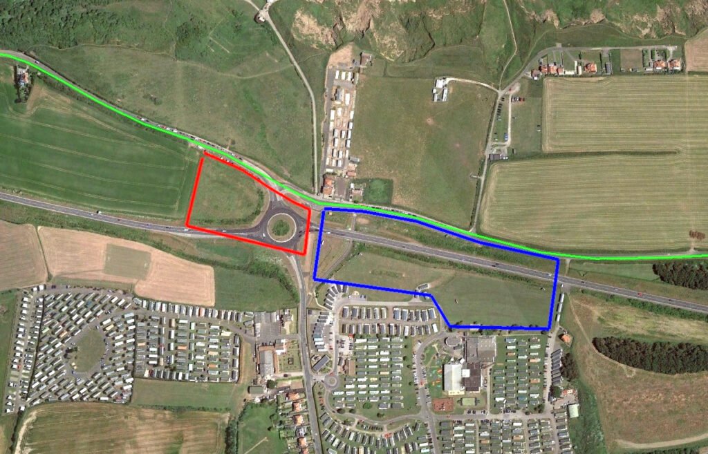 Wallis’s Cayton Bay Holiday Park Modern day map of Cayton Bay showing where the Pavilion and motel used to stand at Wallis's Holiday Camp
