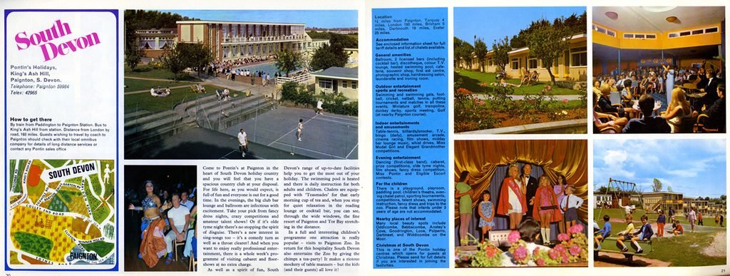 Pontins South Devon holiday camp 1972 brochure