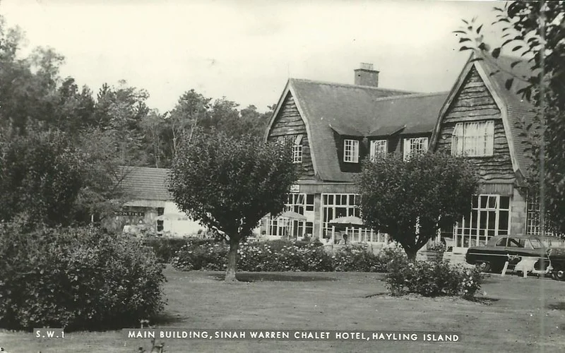Warner's Sinah Warren Hotel Vintage postcard of Sinah Warren chalet hotel