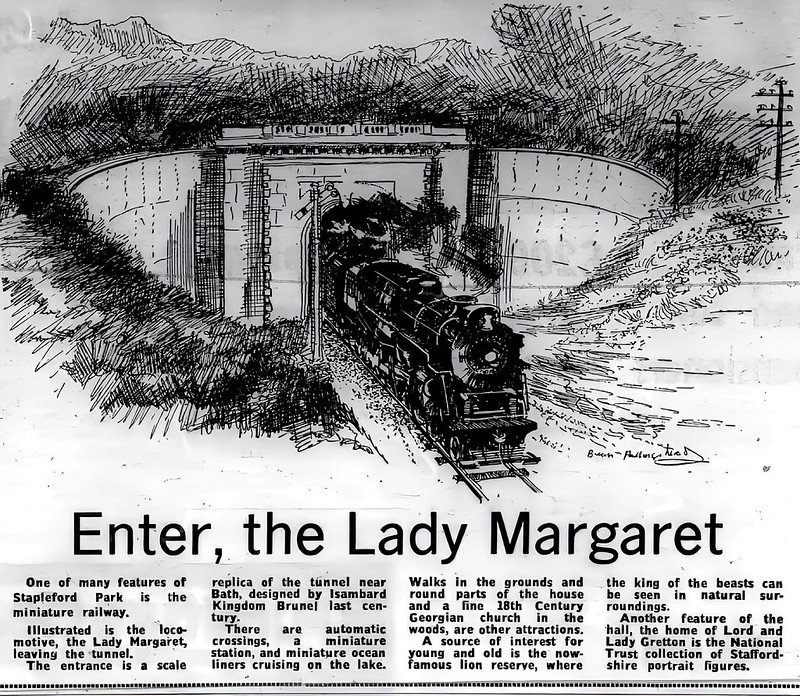 The Lady Margaret at Stapleford House miniature railway