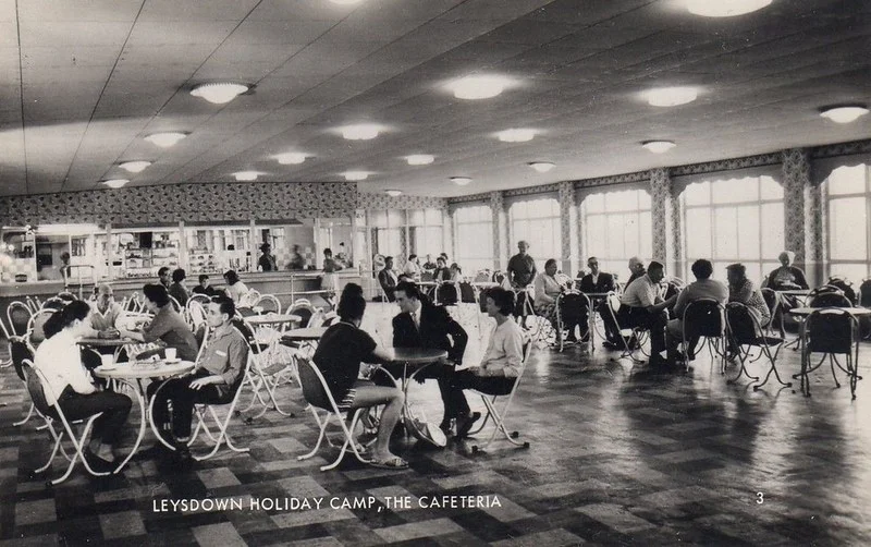 The cafeteria at Leysdown Holiday Camp