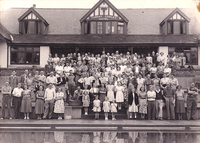 Vintage photo showing the Torbay Chalet Hotel