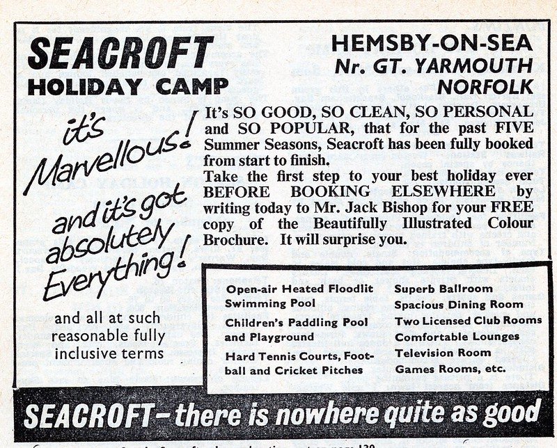 1965 advert for Seacroft Holiday Camp