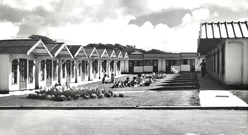 Vintage postcard of Middleton Tower Holiday Camp