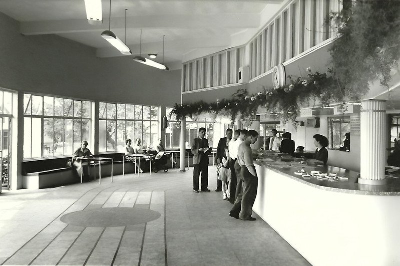 Vintage postcard of Middleton Tower Holiday Camp showing the reception