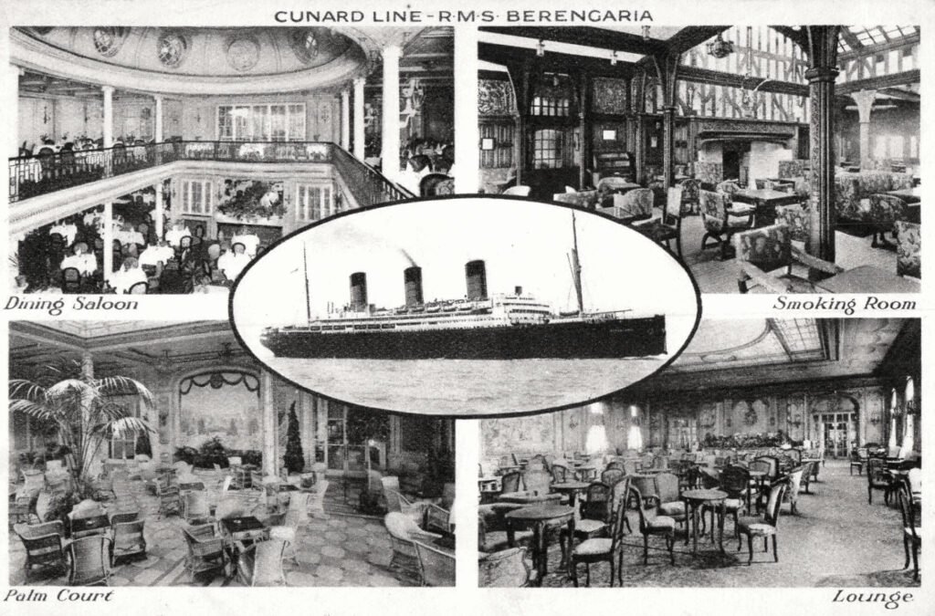 Vintage postcard of the Cunard line RMS Berengaria