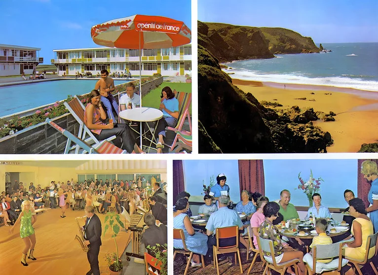 assorted views of Pontins Plemont Bay Holiday camp 1970s