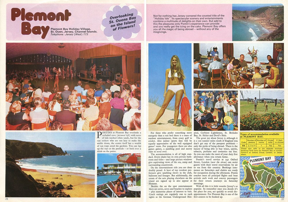 Pontins Plemont Bay brochure 1976
