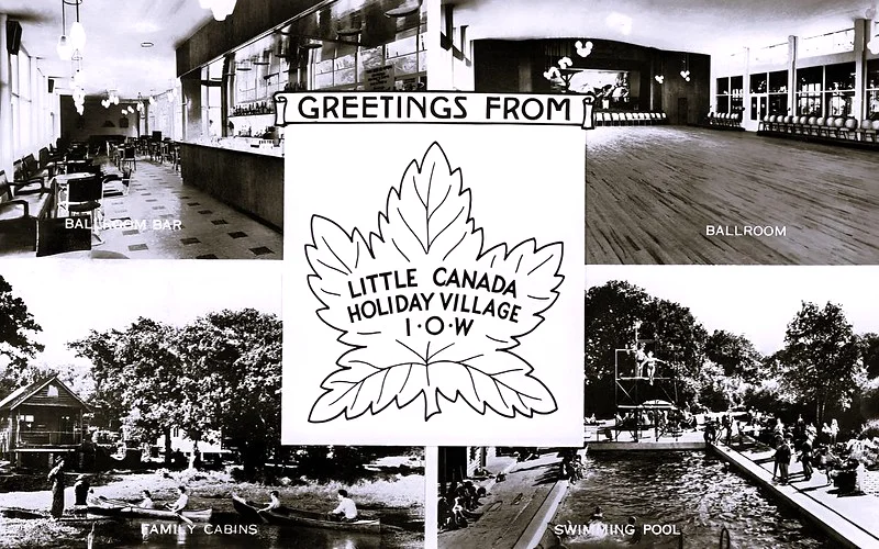 Little Canada Holiday camp vintage multiview postcard 1950s