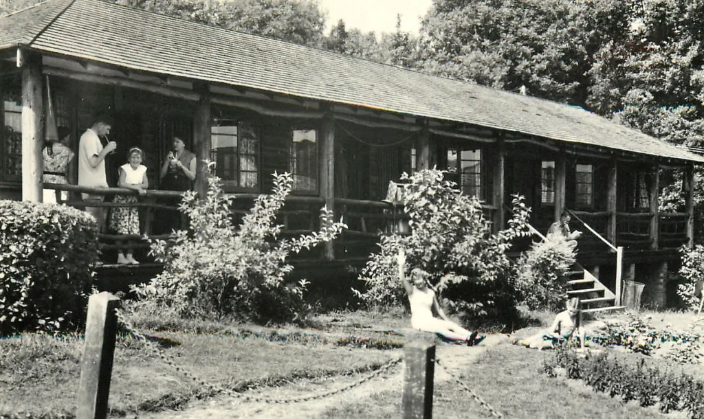 Log Cabins at Little Canada Holiday camp 1950s