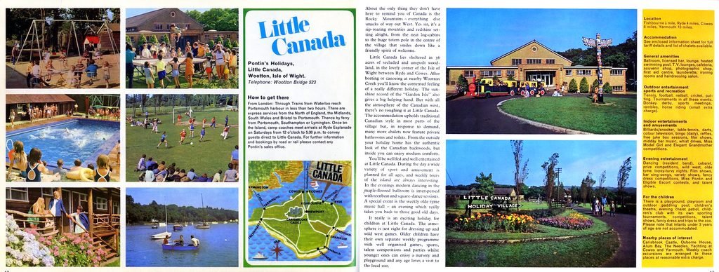 Pontins Little Canada holiday camp brochure 1972