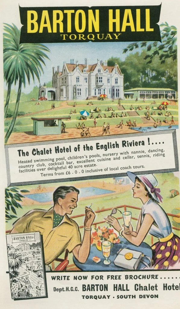 barton hall Holiday camp, Devon 1955 advert