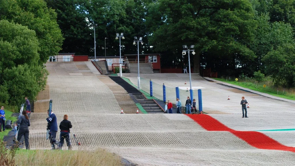 Recent photo of Barton Hall in Torquay showing the dry ski slope