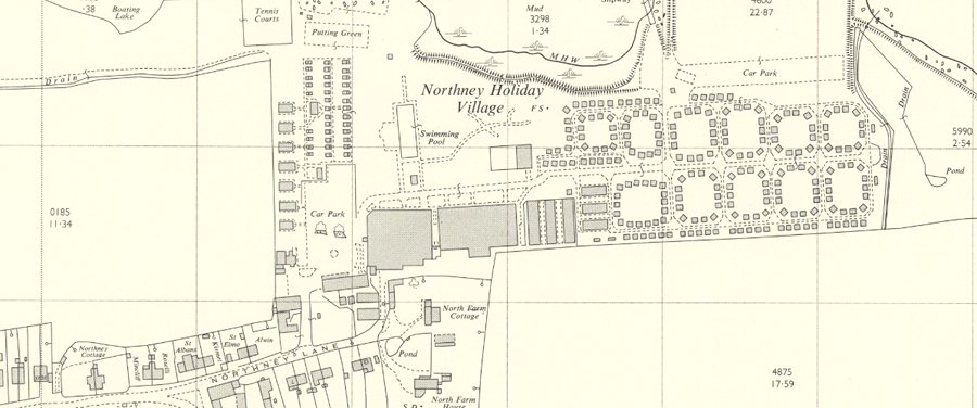 1960s map of Warners Northney Holiday camp