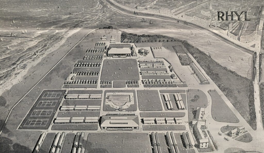 Aerial view of Sunnyvale Holiday Camp in Rhyl