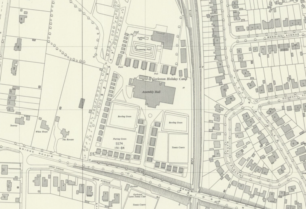 1960s map of Gorleston Holiday camp