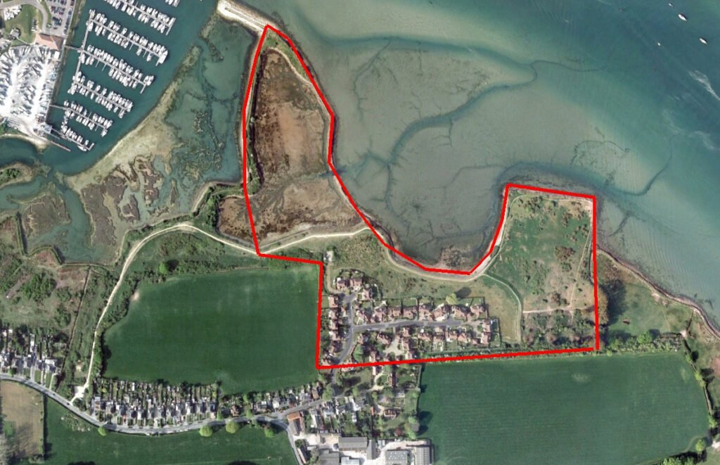 Map showing the former location of Warners Northney Holiday camp