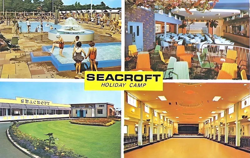 1960s multiview postcard of Pontins Seacroft holiday camp in Hemsby