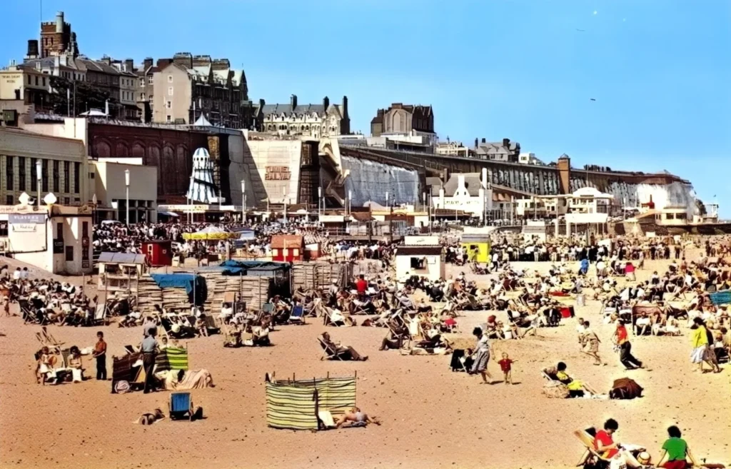Ramsgate beach and Merrie england seen in the 1960s