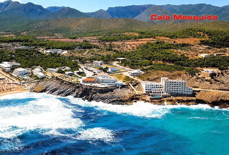 Aerial view of Pontinental Holiday Club Cala Mesquida Majorca