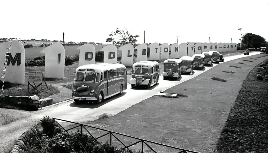Buses at Middleton Tower Holiday Camp