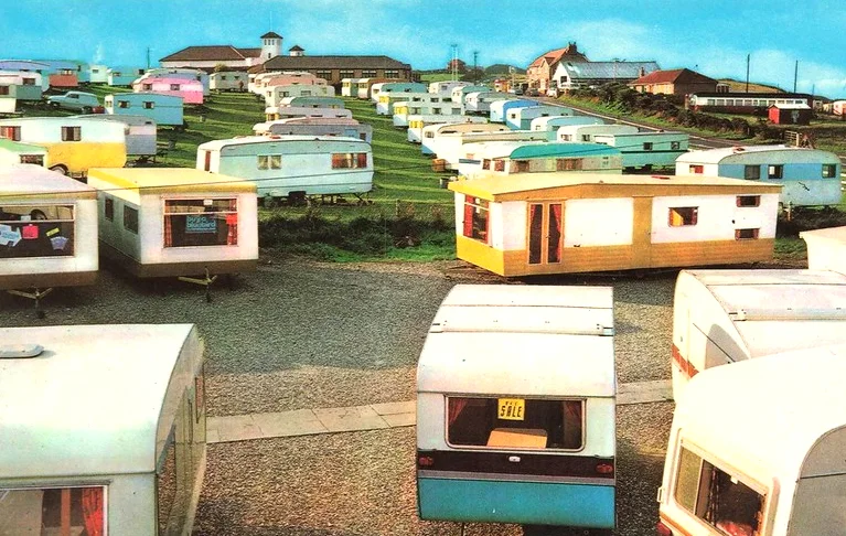 Wallis’s Cayton Bay Holiday Park Caravans at Wallis cayton bay holiday camp 1960s