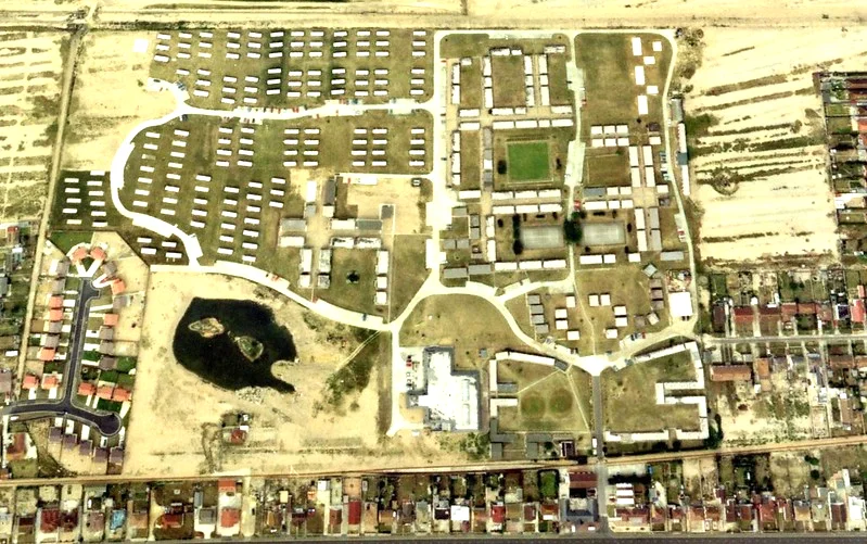 Littlestone Holiday Camp (Romney Sands) 1990 aerial view