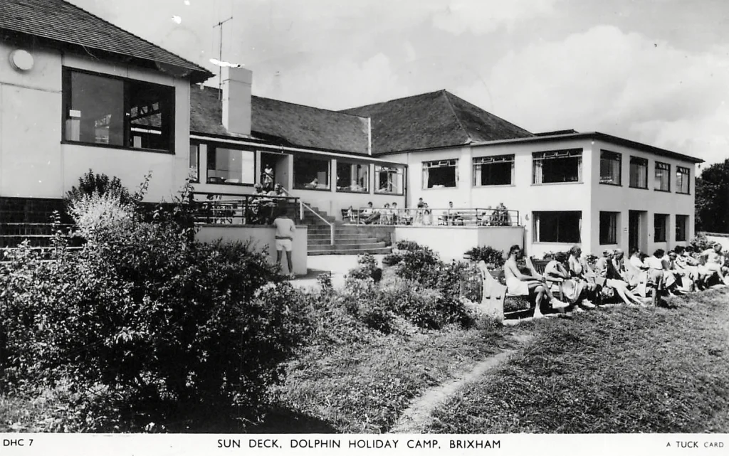 Main entertainment building at dolphin holiday camp 1950s