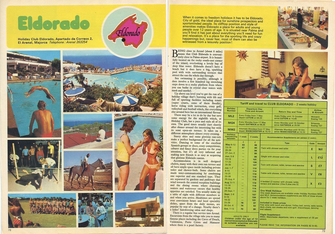 Pontinental Eldorado Resort Majorca 1976 brochure