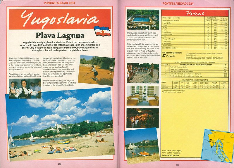 Pontinental Hotel Zorna Yugoslavia brochure 1984