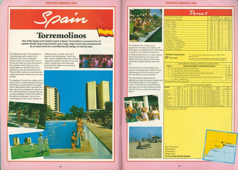 Pontinental Torremolinos Hotel Spain brochure 1984