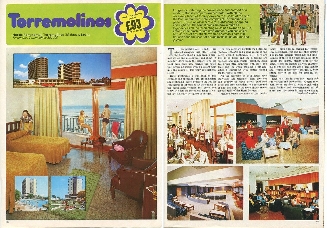 Pontinental Torremolinos Hotel 1976 brochure