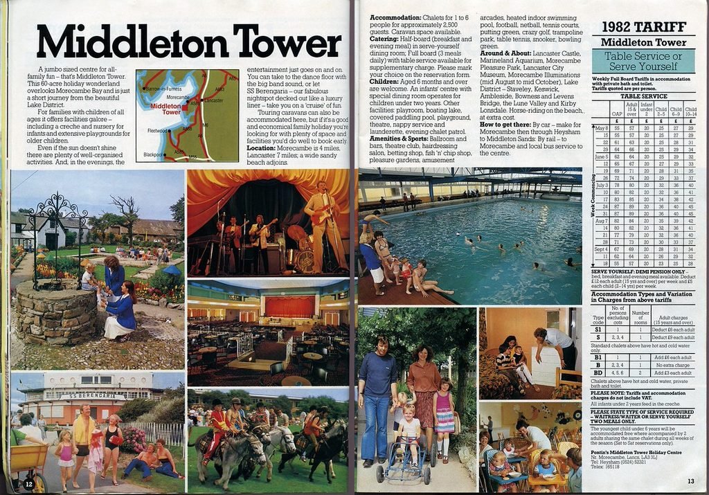 Pontins Middleton Tower brochure 1982