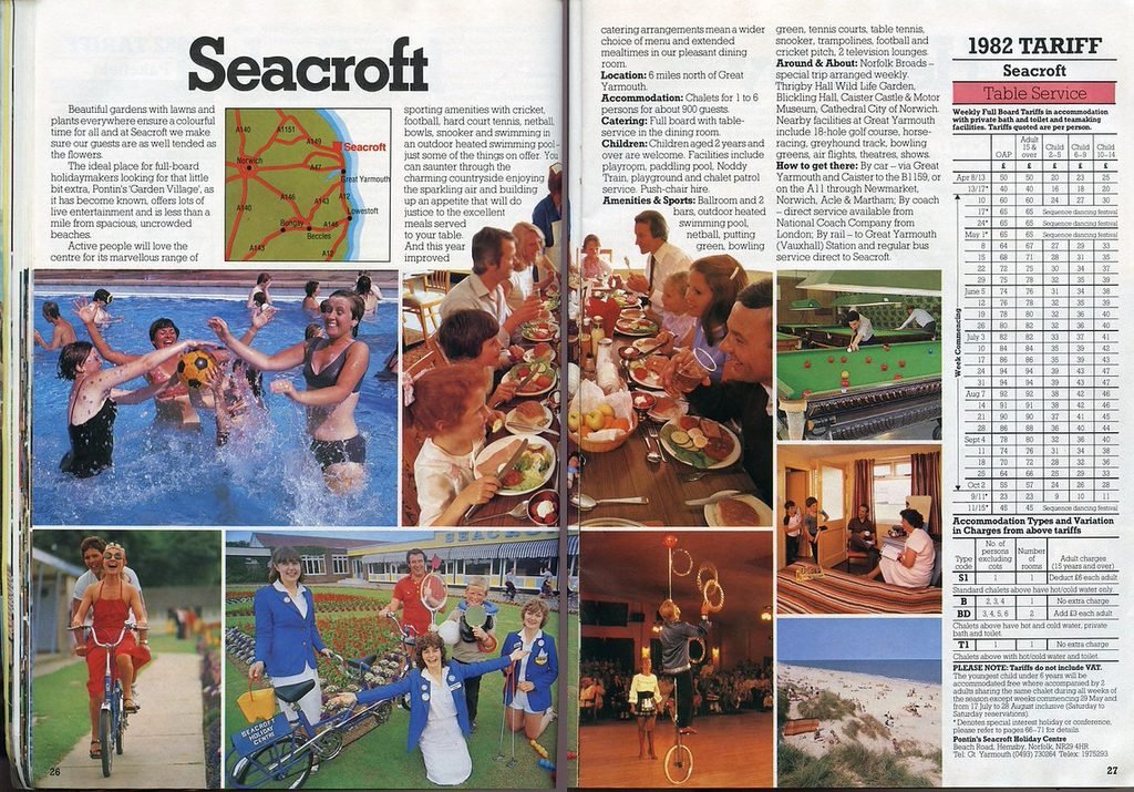 Pontins Seacroft 1982 brochure
