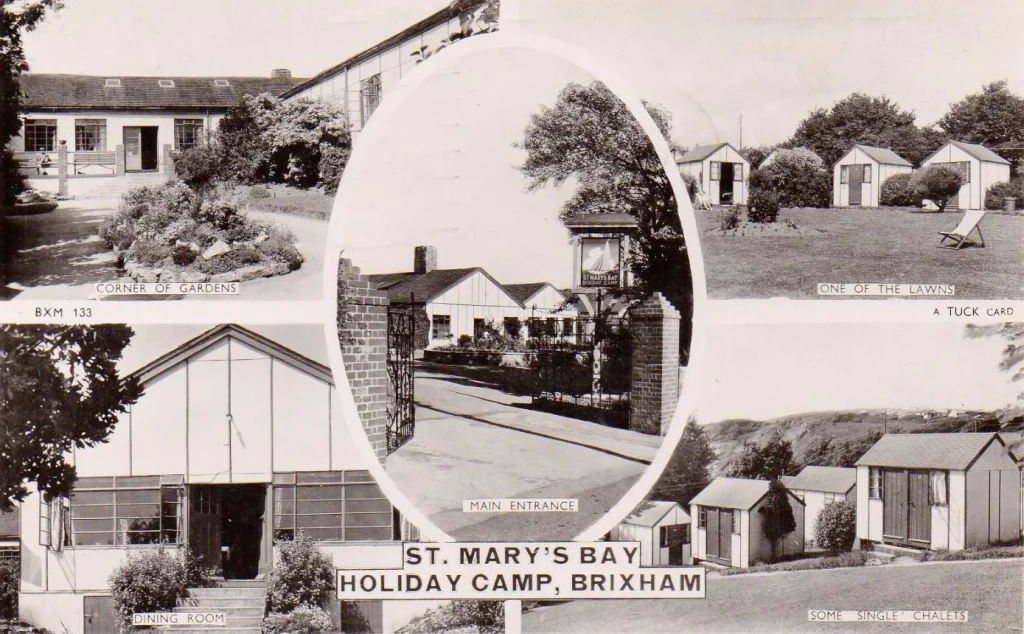 St Marys Bay multiview postcard, Brixham 1950s