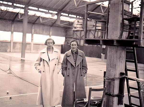Southdean Holiday Camp, Middleton on Sea Vintage photo of indoor tennis courts at New City in Middleton on Sea