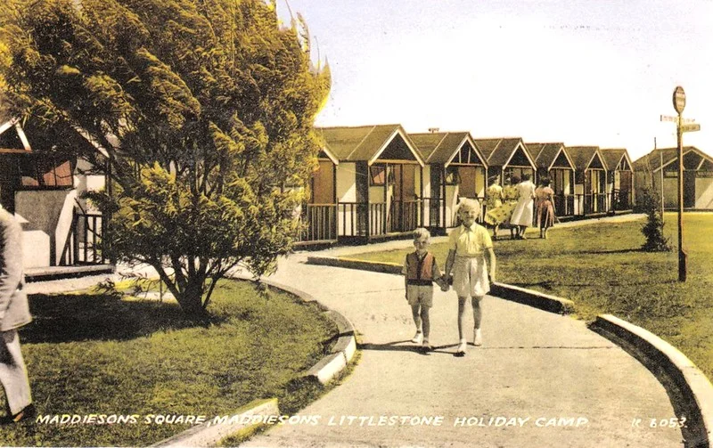 Vintage postcard of Maddiesons Littlestone Holiday Camp