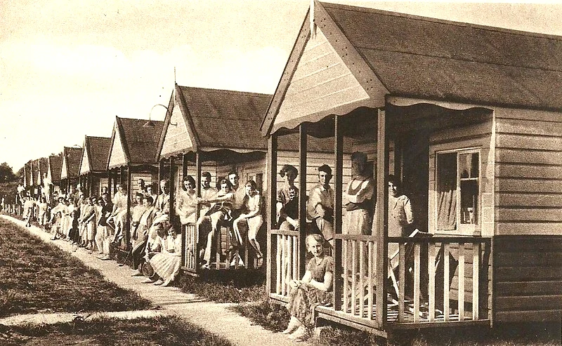 Vintage postcard of Seacroft holiday camp in Hemsby