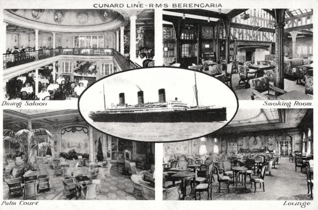 Vintage postcard of the Cunard liner RMS Berengaria