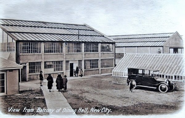 Southdean Holiday Camp, Middleton on Sea Vintage postcard showing a view from the balcony of dining hall, New City in Middleton on Sea