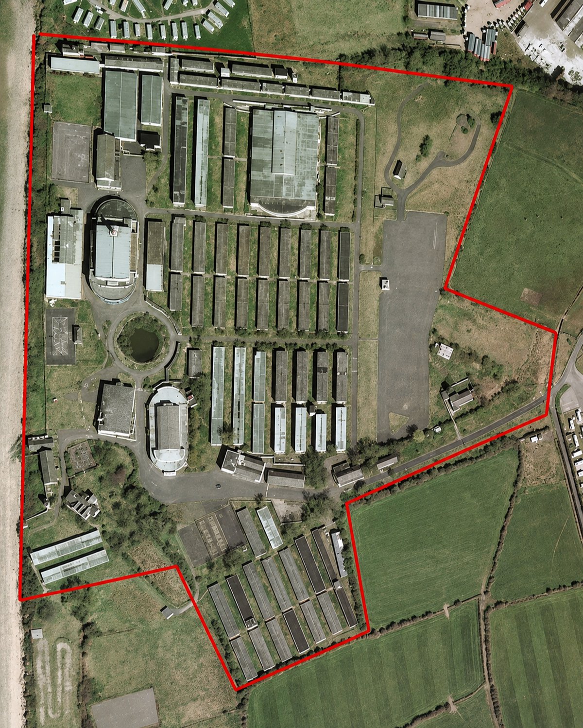 aerial view of Pontins Middleton Tower Holiday Camp