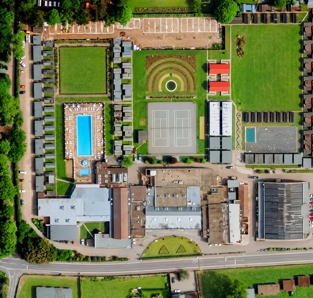 Seacroft Holiday Camp aerial view showing how it looked during its later years