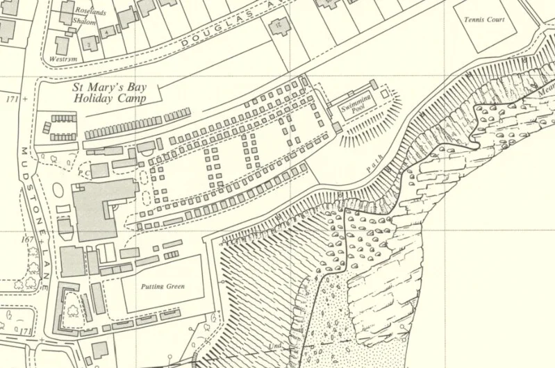 1950s map of St Mary's Bay Holiday Camp