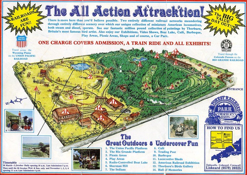 Dobwalls Adventure Park map and brochure 1985